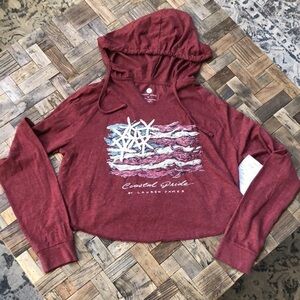Lauren James Coastal Pride Cropped Hoodie. NWT. Size Medium